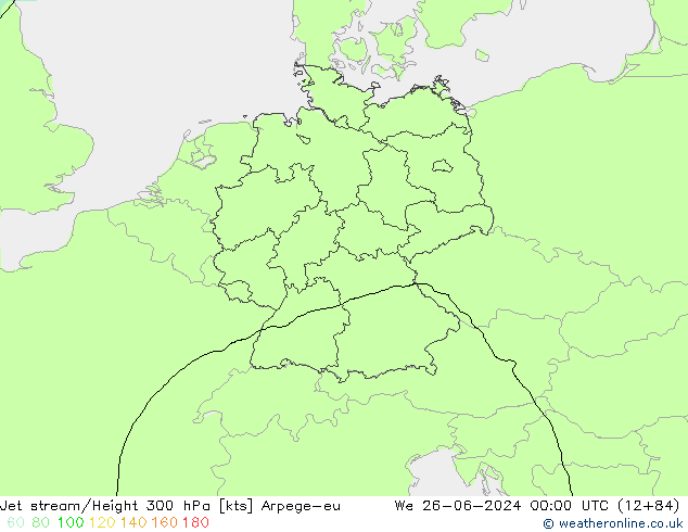 Prąd strumieniowy Arpege-eu śro. 26.06.2024 00 UTC