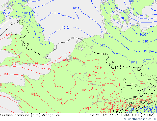 pression de l'air Arpege-eu sam 22.06.2024 15 UTC