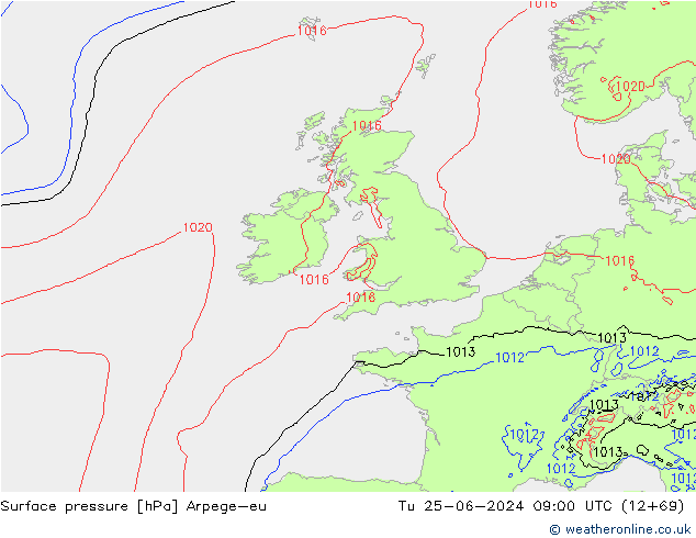 ciśnienie Arpege-eu wto. 25.06.2024 09 UTC