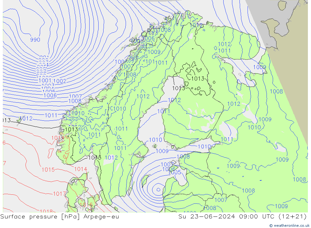 ciśnienie Arpege-eu nie. 23.06.2024 09 UTC
