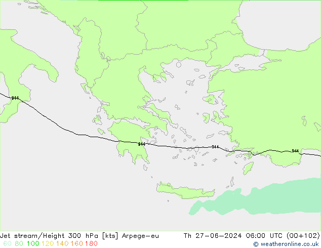 Courant-jet Arpege-eu jeu 27.06.2024 06 UTC