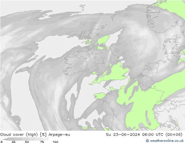 Bewolking (Hoog) Arpege-eu zo 23.06.2024 06 UTC