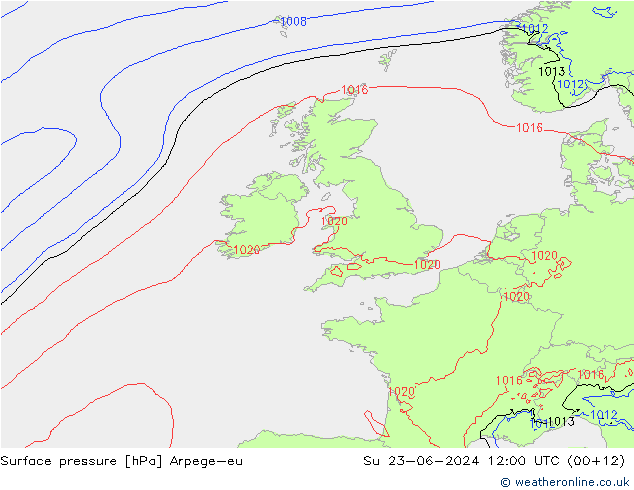 ciśnienie Arpege-eu nie. 23.06.2024 12 UTC