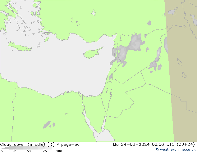 облака (средний) Arpege-eu пн 24.06.2024 00 UTC
