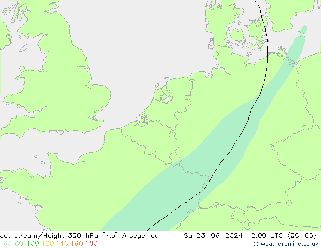 高速氣流 Arpege-eu 星期日 23.06.2024 12 UTC