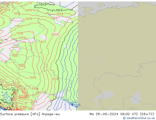 ciśnienie Arpege-eu śro. 26.06.2024 06 UTC