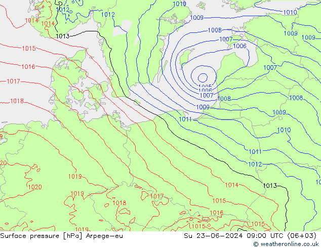 ciśnienie Arpege-eu nie. 23.06.2024 09 UTC