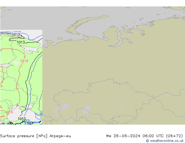 Luchtdruk (Grond) Arpege-eu wo 26.06.2024 06 UTC