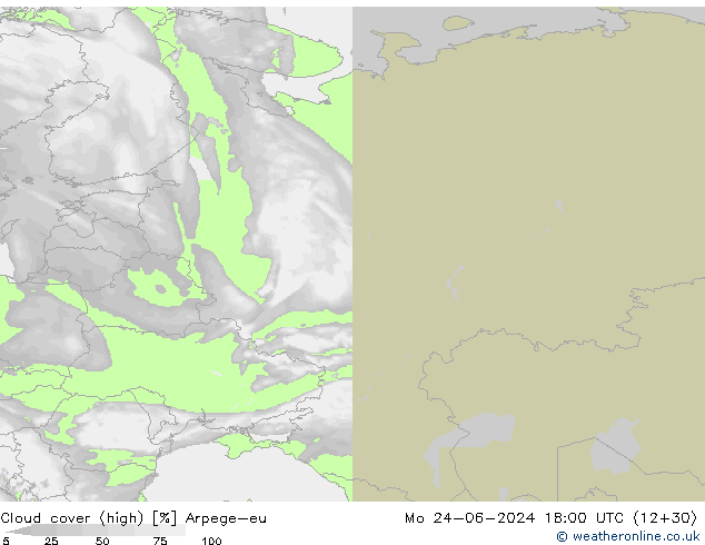 облака (средний) Arpege-eu пн 24.06.2024 18 UTC