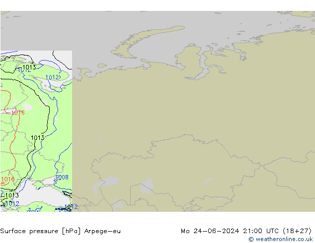 ciśnienie Arpege-eu pon. 24.06.2024 21 UTC