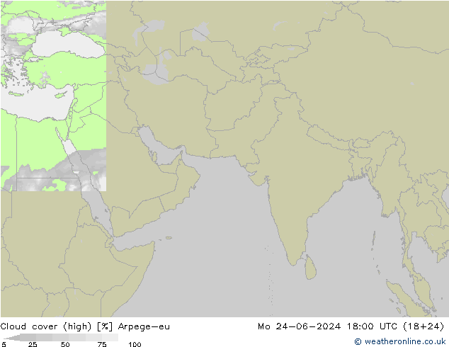 Bewolking (Hoog) Arpege-eu ma 24.06.2024 18 UTC