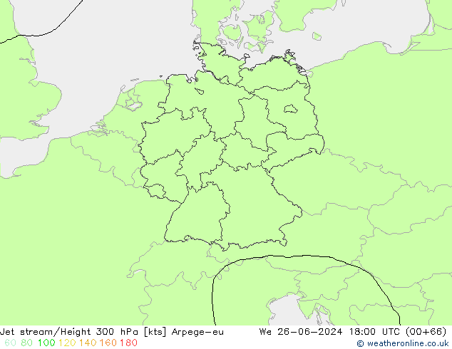 Jet Akımları Arpege-eu Çar 26.06.2024 18 UTC