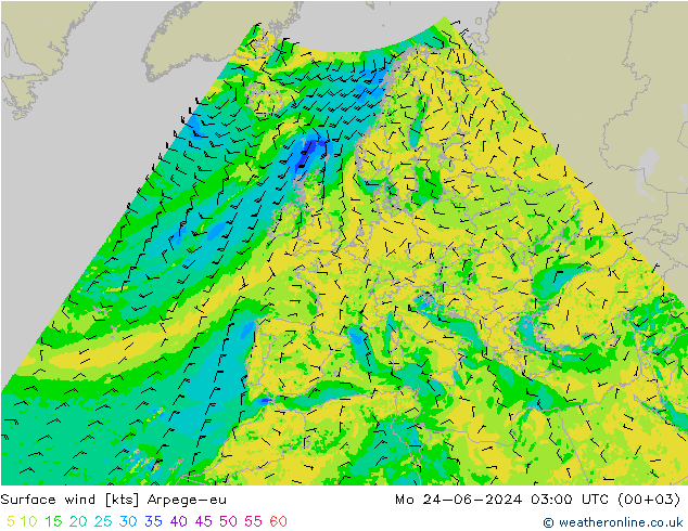  10 m Arpege-eu  24.06.2024 03 UTC