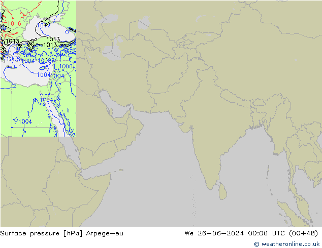 Luchtdruk (Grond) Arpege-eu wo 26.06.2024 00 UTC