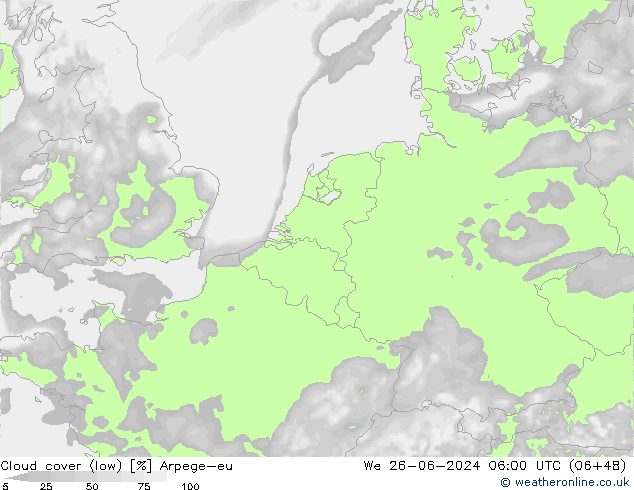 云 (低) Arpege-eu 星期三 26.06.2024 06 UTC