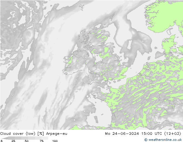 облака (низкий) Arpege-eu пн 24.06.2024 15 UTC