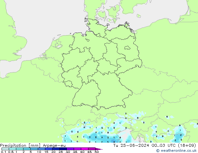 Yağış Arpege-eu Sa 25.06.2024 03 UTC