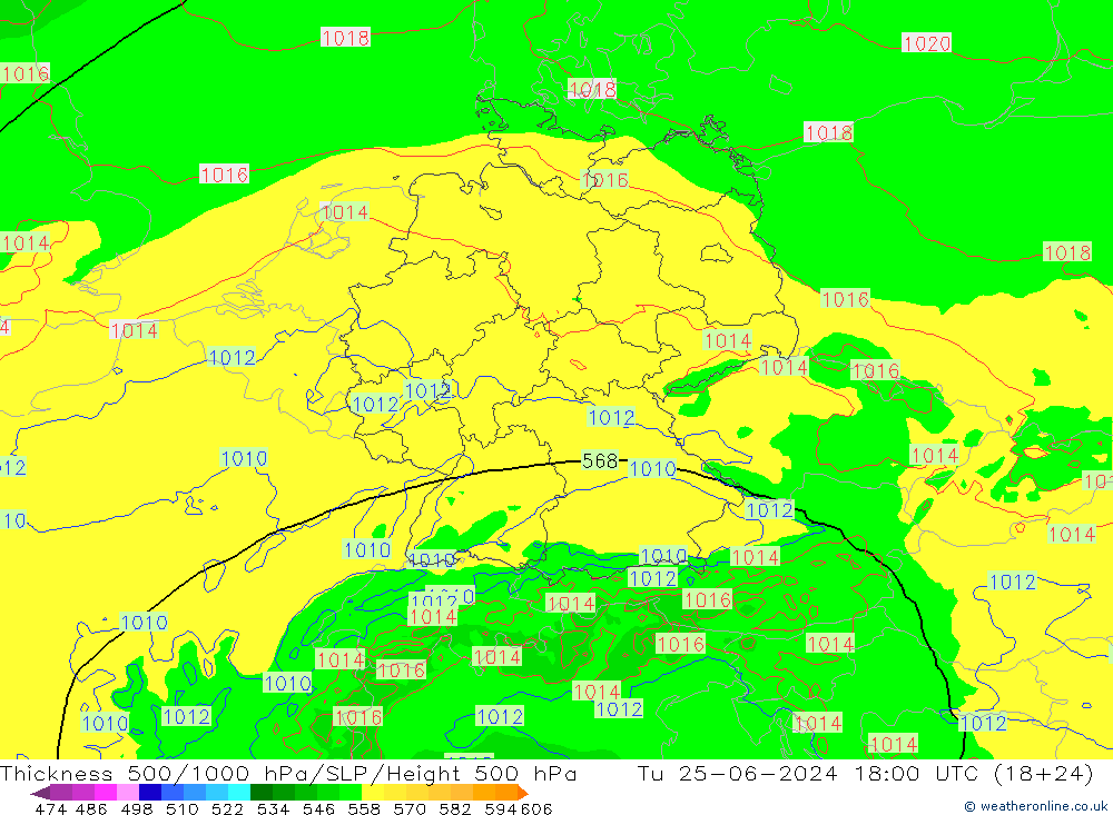 Thck 500-1000hPa Arpege-eu mar 25.06.2024 18 UTC