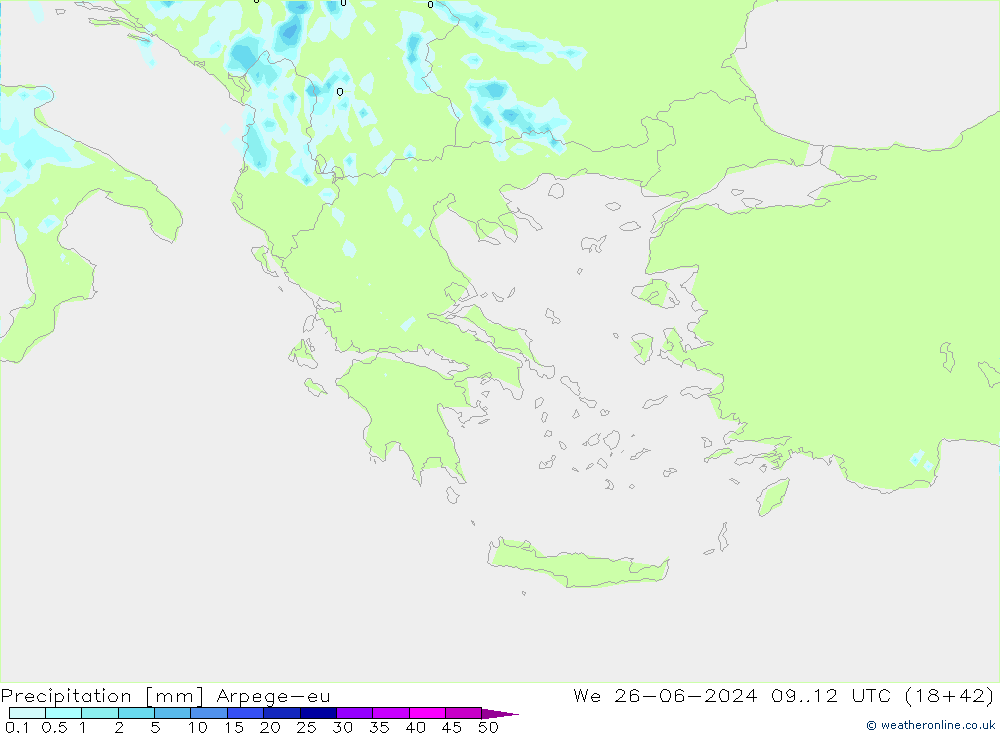 Neerslag Arpege-eu wo 26.06.2024 12 UTC
