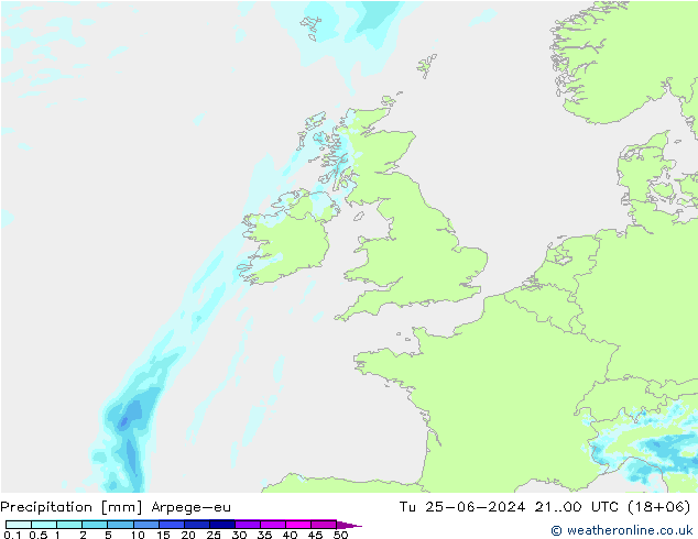 Yağış Arpege-eu Sa 25.06.2024 00 UTC