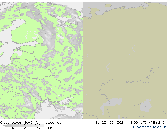 Nubi basse Arpege-eu mar 25.06.2024 18 UTC