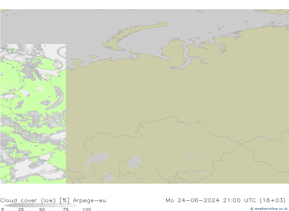 Bulutlar (düşük) Arpege-eu Pzt 24.06.2024 21 UTC