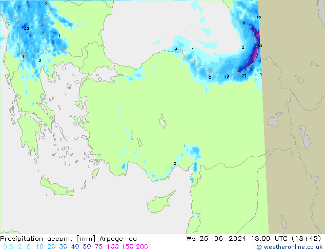 Nied. akkumuliert Arpege-eu Mi 26.06.2024 18 UTC