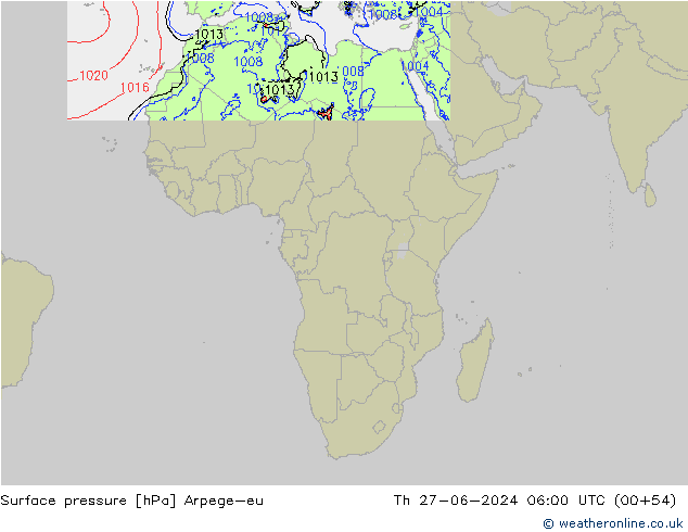 ciśnienie Arpege-eu czw. 27.06.2024 06 UTC