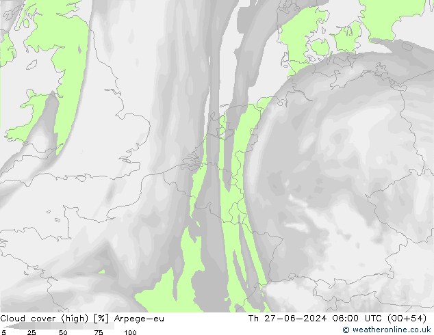Bewolking (Hoog) Arpege-eu do 27.06.2024 06 UTC