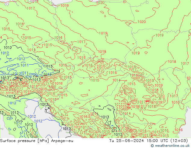 Luchtdruk (Grond) Arpege-eu di 25.06.2024 15 UTC