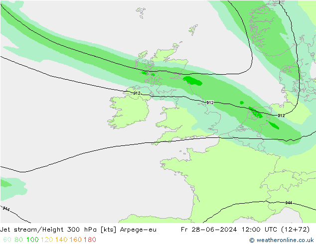 Courant-jet Arpege-eu ven 28.06.2024 12 UTC