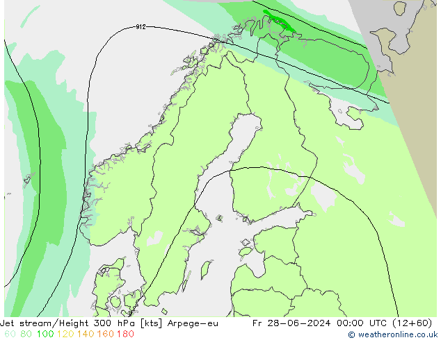 Courant-jet Arpege-eu ven 28.06.2024 00 UTC