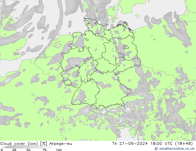 云 (低) Arpege-eu 星期四 27.06.2024 18 UTC