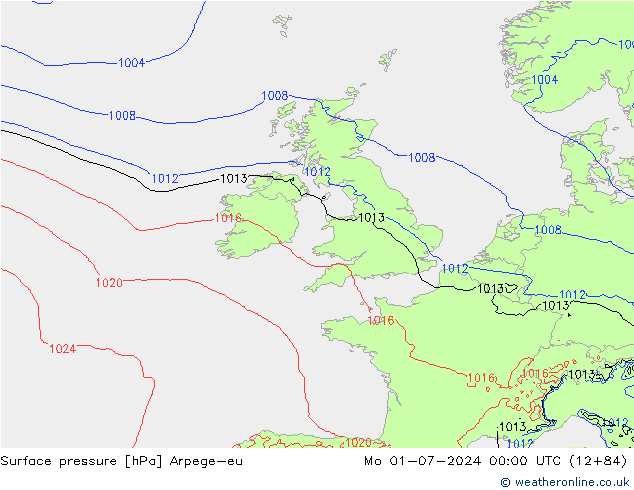 Luchtdruk (Grond) Arpege-eu ma 01.07.2024 00 UTC