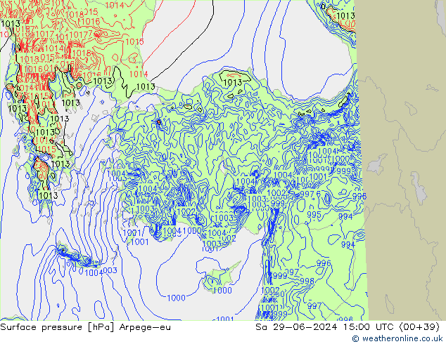 pressão do solo Arpege-eu Sáb 29.06.2024 15 UTC