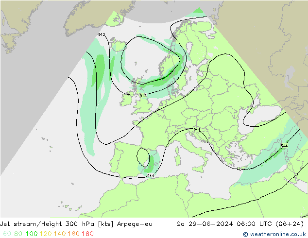 高速氣流 Arpege-eu 星期六 29.06.2024 06 UTC