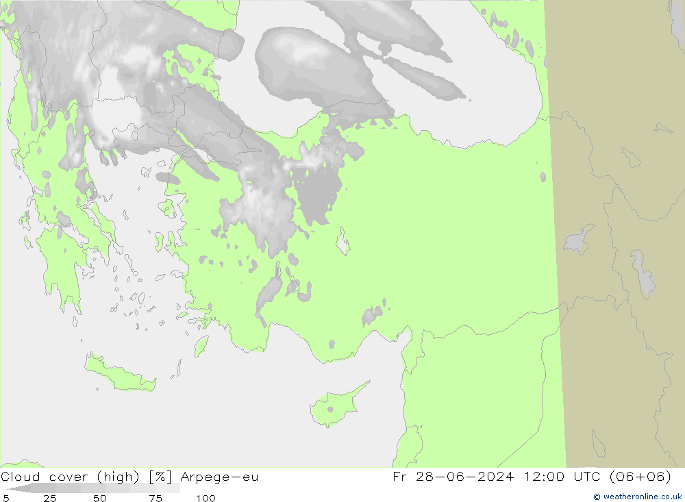 Bulutlar (yüksek) Arpege-eu Cu 28.06.2024 12 UTC