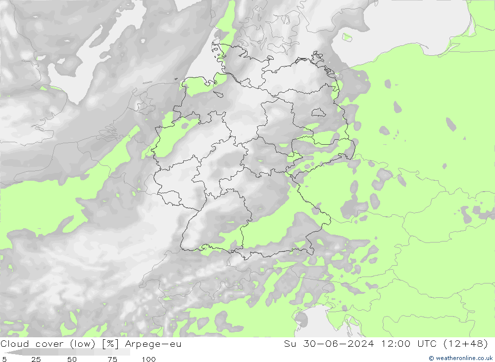 云 (低) Arpege-eu 星期日 30.06.2024 12 UTC