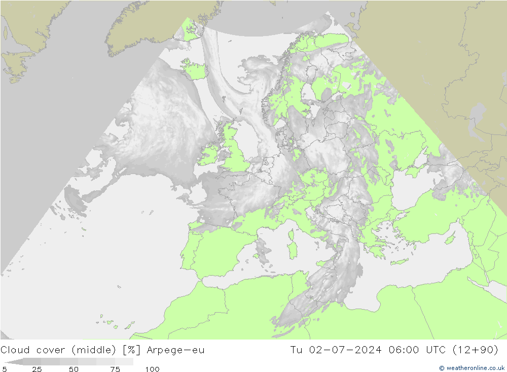 云 (中) Arpege-eu 星期二 02.07.2024 06 UTC