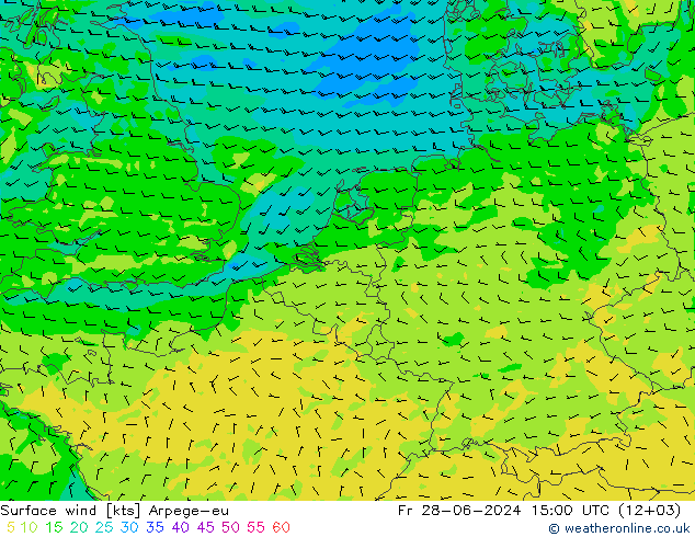 风 10 米 Arpege-eu 星期五 28.06.2024 15 UTC