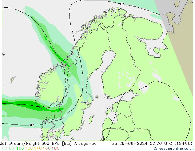 高速氣流 Arpege-eu 星期六 29.06.2024 00 UTC