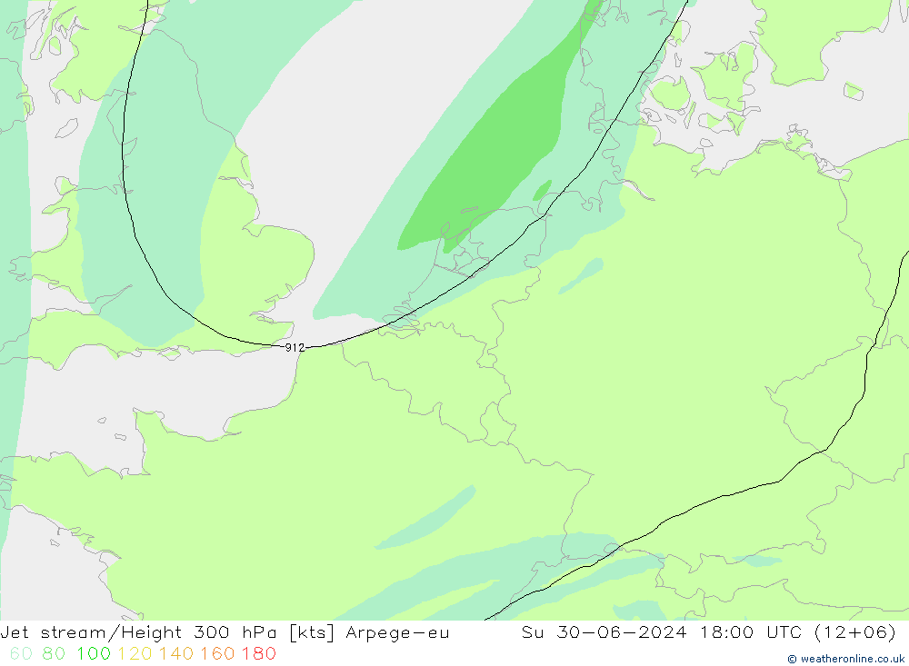 高速氣流 Arpege-eu 星期日 30.06.2024 18 UTC