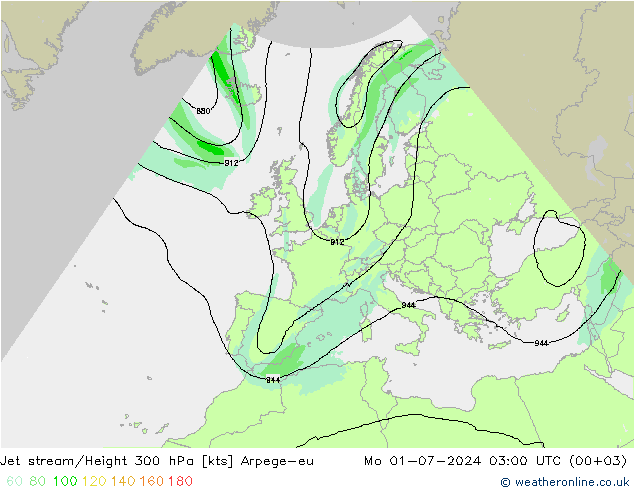 高速氣流 Arpege-eu 星期一 01.07.2024 03 UTC