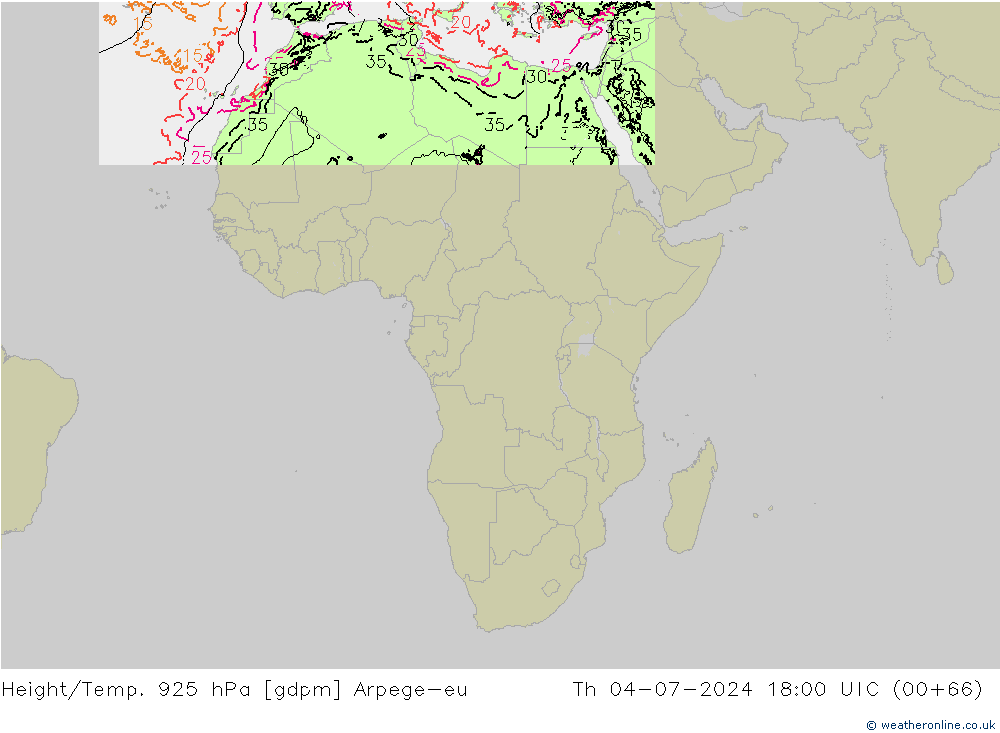Hoogte/Temp. 925 hPa Arpege-eu do 04.07.2024 18 UTC