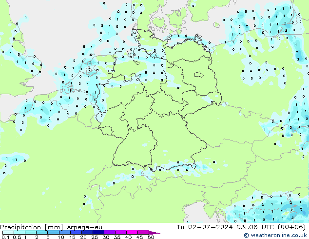 Neerslag Arpege-eu di 02.07.2024 06 UTC