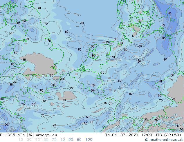 RV 925 hPa Arpege-eu do 04.07.2024 12 UTC