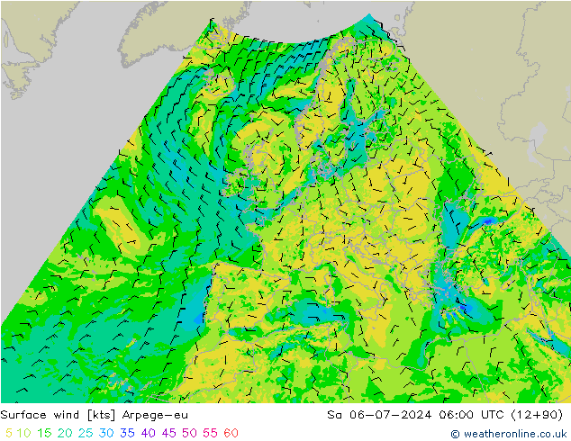 风 10 米 Arpege-eu 星期六 06.07.2024 06 UTC