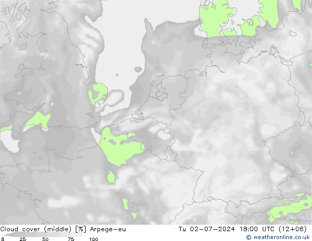 Bewolking (Middelb.) Arpege-eu di 02.07.2024 18 UTC