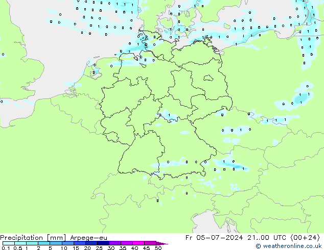 降水 Arpege-eu 星期五 05.07.2024 00 UTC