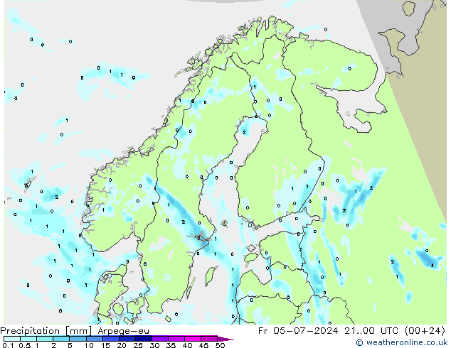 降水 Arpege-eu 星期五 05.07.2024 00 UTC